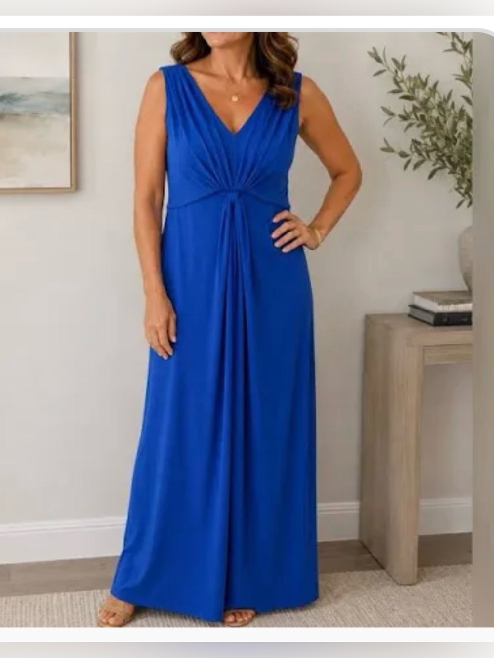 π₯Chico's Royal Blue V-Neck Sleeveless Maxi Dress